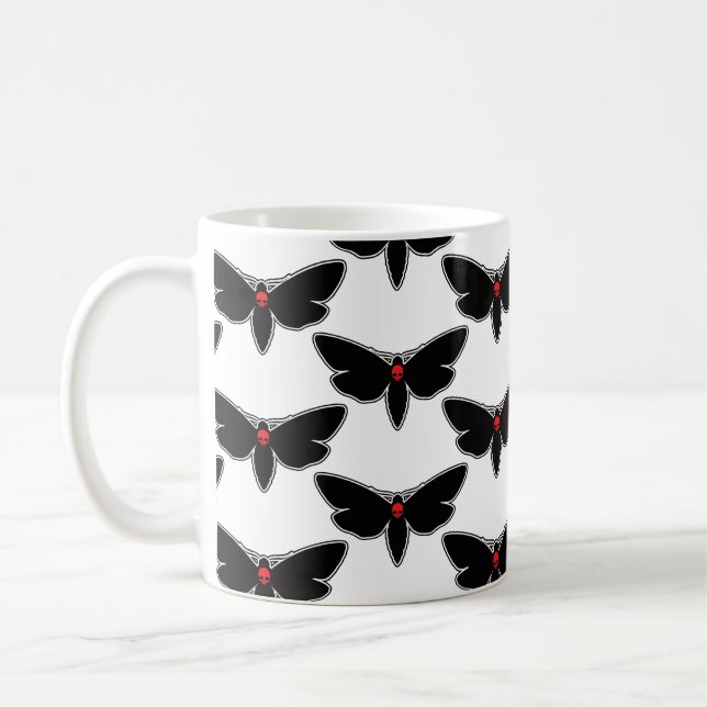 Skullmåne med hög död - Moth - Entomologi Kaffemugg (Vänster)