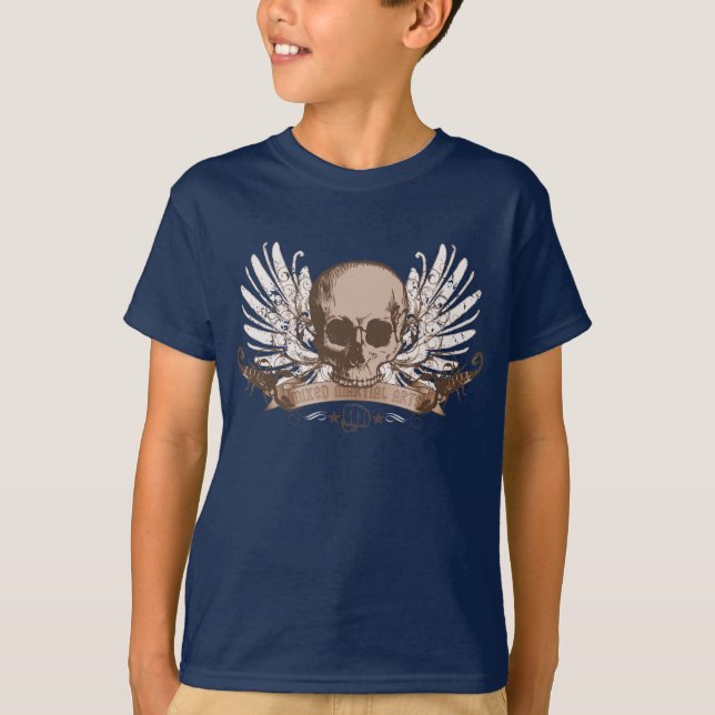 Skullmontage - brons t-shirt (Framsida)