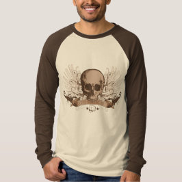 Skullmontage - brons tröja