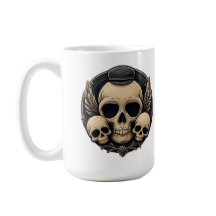 Skullmotif i en enfärgad palett