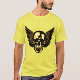 Skullmotif i en enfärgad palett t shirt