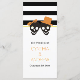 Skullpar, rand Halloween-bröllopsprogram Program