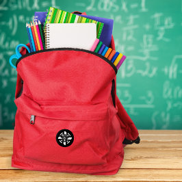 Skullpilot och flygplanspropeller, minimalistisk, knapp