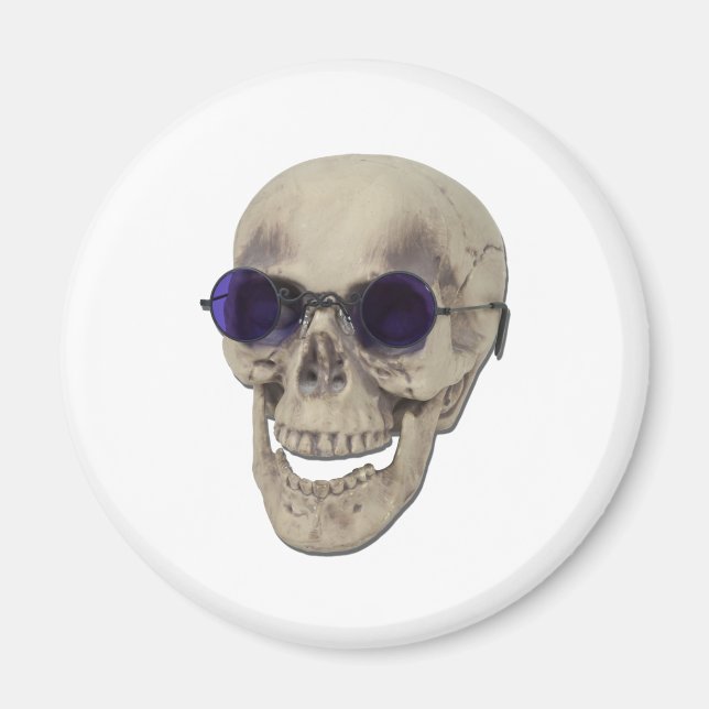 SkullPurpleGlass121611 Magnet (Framsidan)
