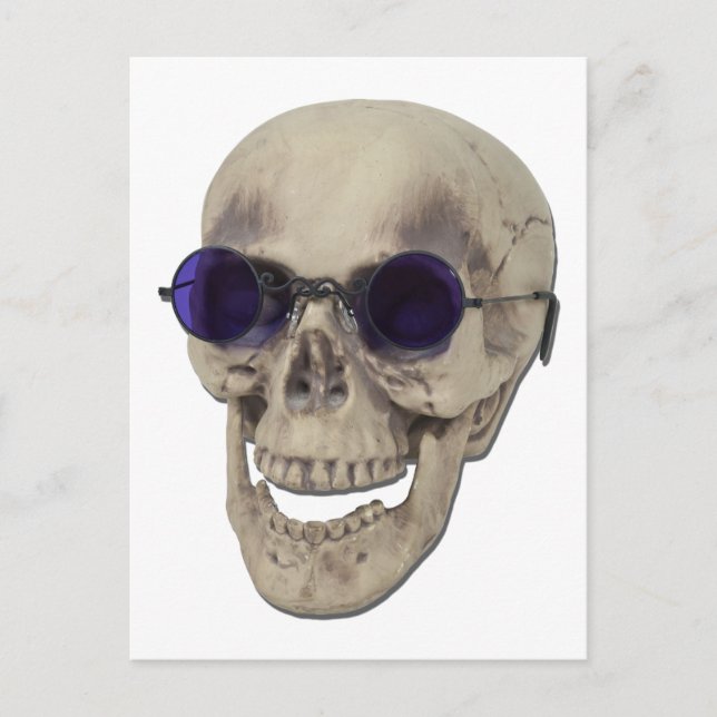 SkullPurpleGlass121611 Vykort (Framsida)