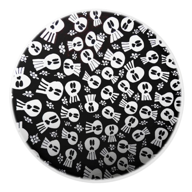 Skulls-ceramic pull drawer knopp (Framsidan)