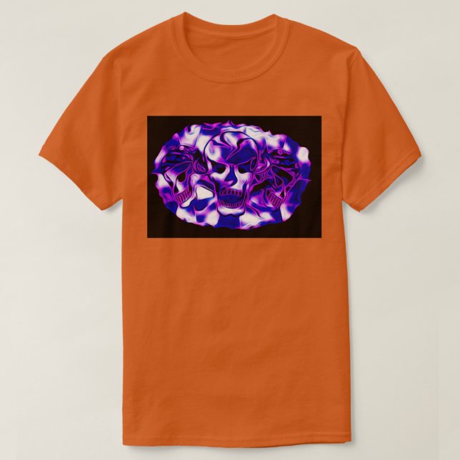 Skulls Color Purple T Shirt (Design framsida)