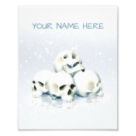 Skulls in the snow. Personalized Fototryck