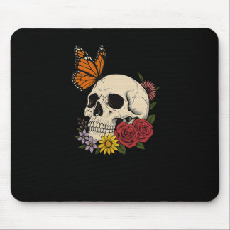 Skulls Monarch Butterfly Flowers Halloween Men Wom Musmatta