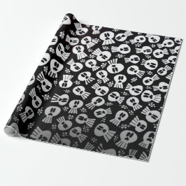 Skulls -wrapping paper presentpapper