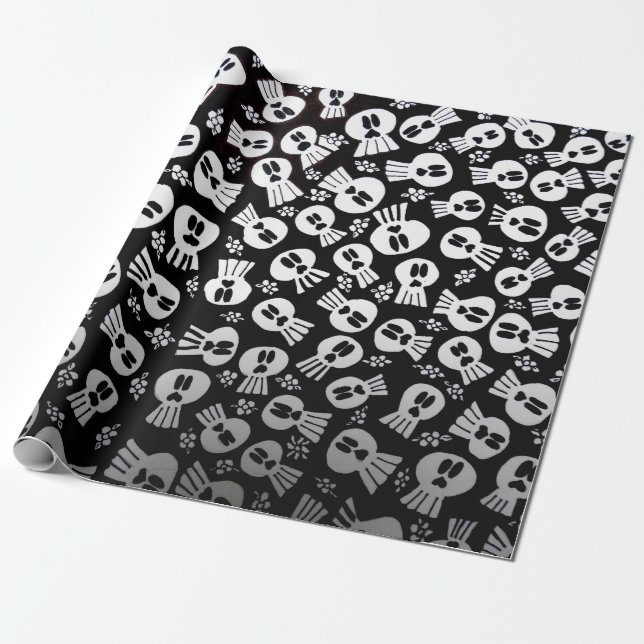 Skulls -wrapping paper presentpapper (Utrullad)