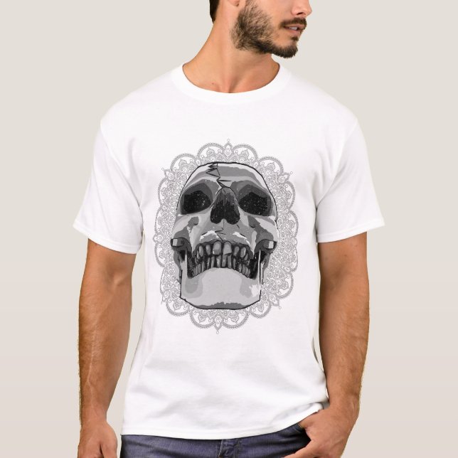 SkullShirtBW T Shirt (Framsida)