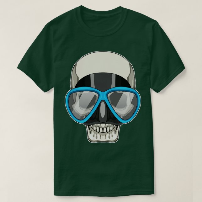 Skullsimmande svin Swimming goggel T Shirt (Design framsida)