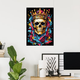 Skullskal i Kung Poster väggdekor