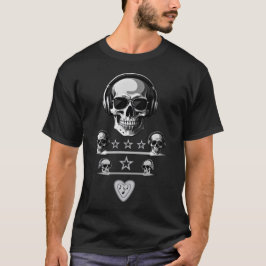 Skullslagsläge på Music Älskare DJ Skull T-Shirt
