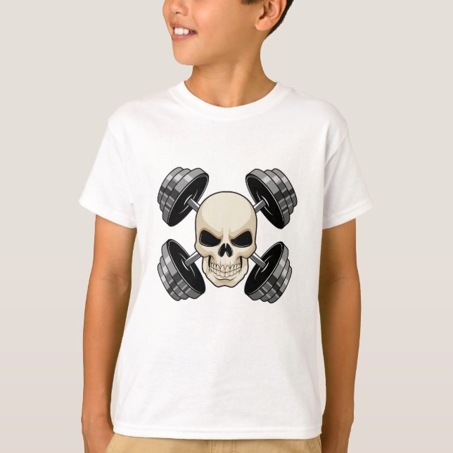 Skullstyrketräning - Dumbbells T Shirt (Framsida)