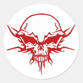 Skulltång Runt Klistermärke