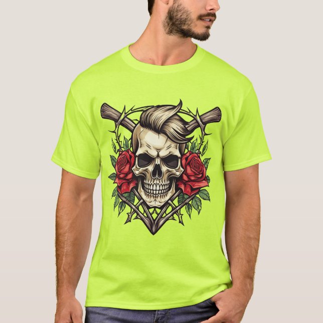 Skulltatuering "Sten & Ro" T Shirt (Framsida)