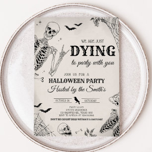 Skulltorkning till Party Halloween fest Inbjudningar