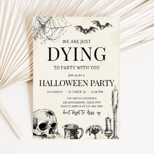 Skulltorkning till Party Halloween fest Inbjudningar
