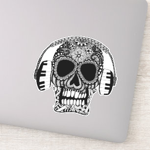 Skullupphörlurar DJ Music Klistermärken