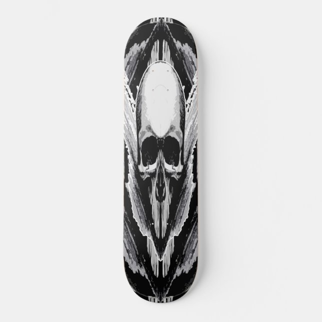 Skullvektor poster stil mini skateboard bräda 18,5 cm (Framsida)
