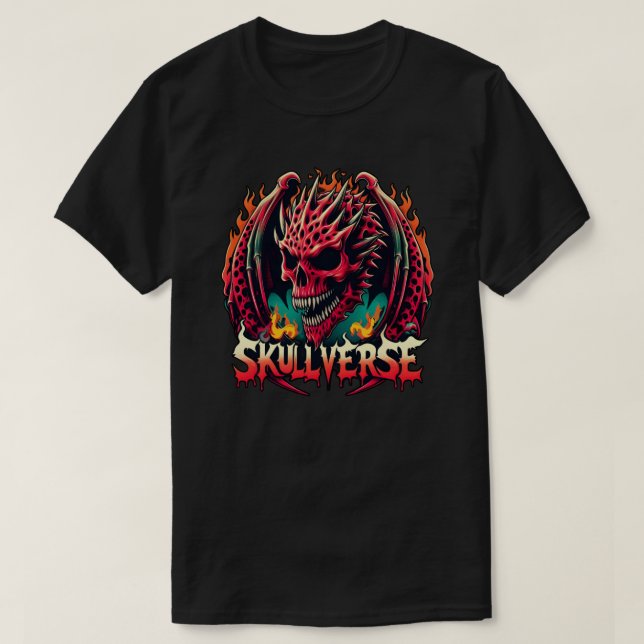 Skullverterad drake t shirt (Design framsida)