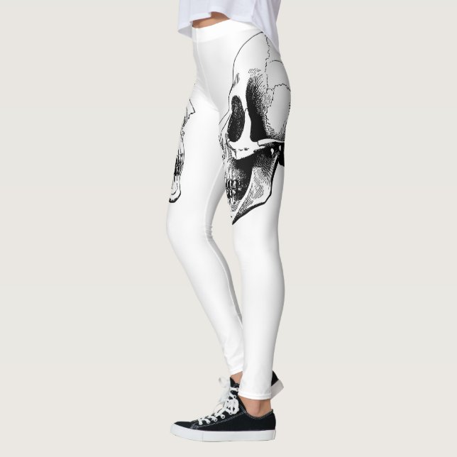 Skullvita ben leggings (Vänster)