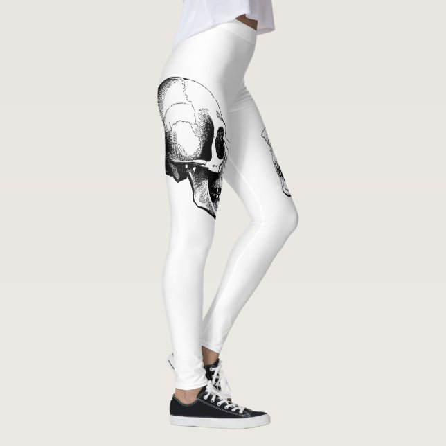 Skullvita ben leggings (Höger)