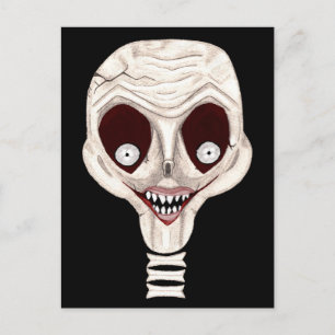 Skullvykort för ghoulish Skull Vykort