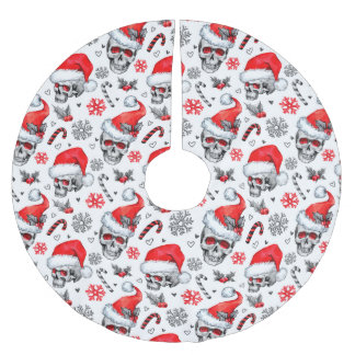 Skully Claus jul Wrapping Papper Julgransmatta Borstad Polyester