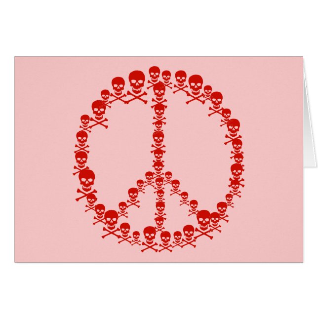 Skully Fredstecken Hälsningskort (Framsidan Horizontal)