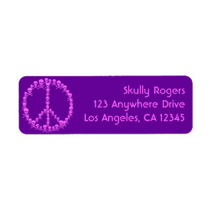 Skully Peace Returadress Etikett