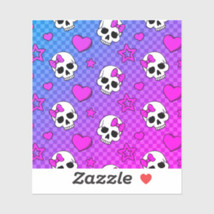 Skully Pop Kawaii Klistermärken