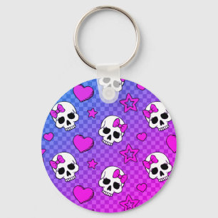 Skully Pop Kawaii Nyckelring