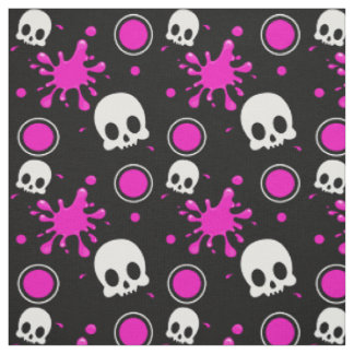 Skully (shock rosa) tyg