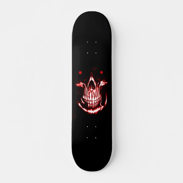 Skully Skull Demon Reducer Mini Skateboard Bräda 18,7 Cm (Framsida)