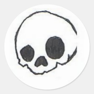 Skully Sticker Runt Klistermärke