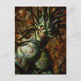 Skully Tentacle Head-vykort Vykort