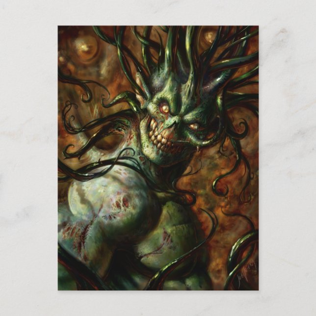 Skully Tentacle Head-vykort Vykort (Framsida)