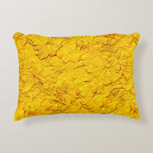 Skulperade Petunias, Gult accent Pillow Prydnadskudde