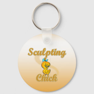 skulptera Chick Nyckelring