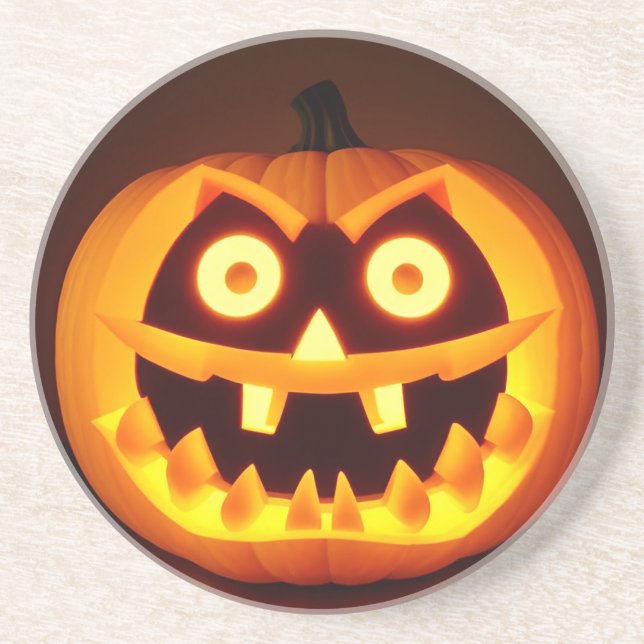 Skulpterad Halloween-pumpa Underlägg (Framsidan)