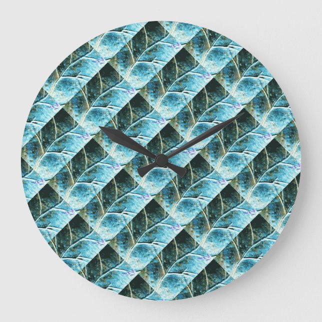 skulpterad metall-lämna-klocka stor klocka (Framsida)