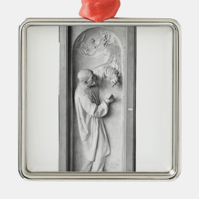 Skulptören, 1896 julgransprydnad metall (Framsidan)