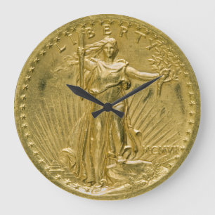 Skulptur 1907 för tjugo dollar guld- bietfrihet stor klocka