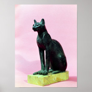 Skulptur av en katt, sen period poster
