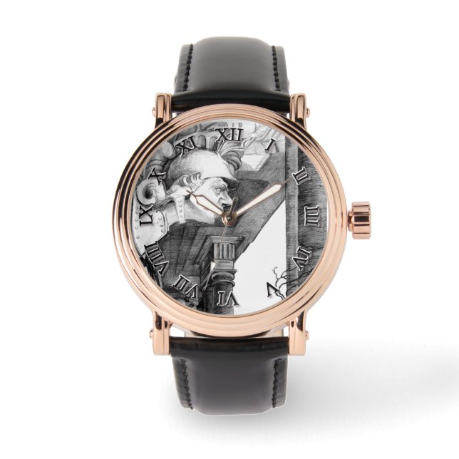 Skulptur av konst av slottspennan armbandsur (Framsida)