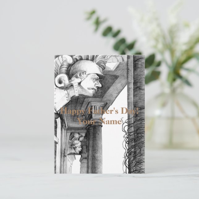 Skulptur av konst av slottspennan helg vykort (Stående Fram)