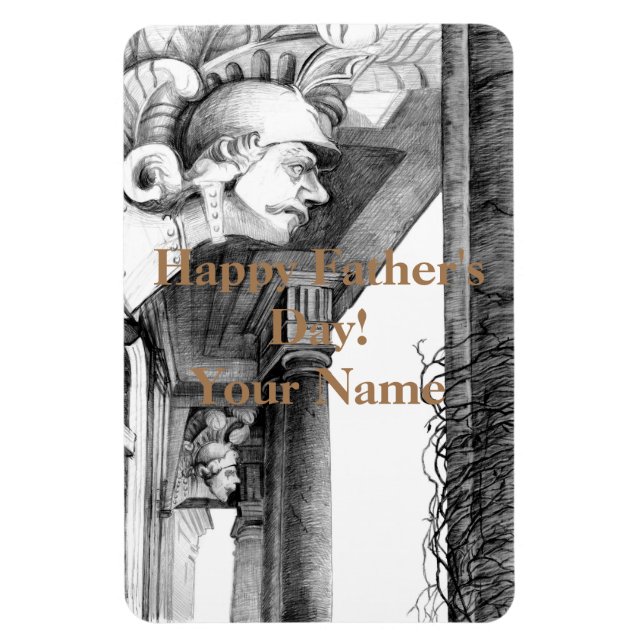 Skulptur av konst av slottspennan magnet (Vertikal)